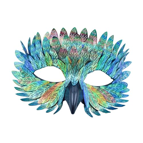 Oshhni Halloween -Masken -Feder -Augenmaske für Nachtclub -Rollenspiel Karnevalspartyzubehör, GrÜn Oshhni Halloween -Masken -Feder -Augenmaske für Nachtclub -Rollenspiel Karnevalspartyzubehör, GrÜn von Oshhni