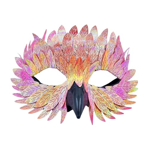 Oshhni Halloween -Masken -Feder -Augenmaske für Nachtclub -Rollenspiel Karnevalspartyzubehör, Rosa Und Gelb Oshhni Halloween -Masken -Feder -Augenmaske für Nachtclub -Rollenspiel Karnevalspartyzubehör, Rosa Und Gelb von Oshhni