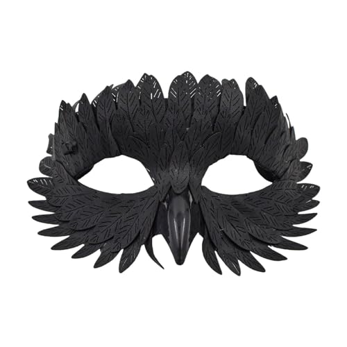 Oshhni Halloween -Masken -Feder -Augenmaske für Nachtclub -Rollenspiel Karnevalspartyzubehör, Schwarz Oshhni Halloween -Masken -Feder -Augenmaske für Nachtclub -Rollenspiel Karnevalspartyzubehör, Schwarz von Oshhni