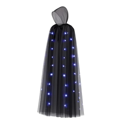 Oshhni Halloween-Umhang, Hexenrobe, Cape mit Licht, für Erwachsene, Cosplay-Kostüm für Partys, Maskeraden, Rollenspiele Oshhni Halloween-Umhang, Hexenrobe, Cape mit Licht, für Erwachsene, Cosplay-Kostüm für Partys, Maskeraden, Rollenspiele von Oshhni