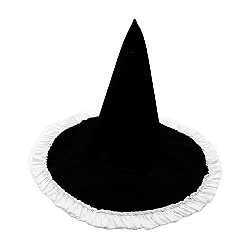 Oshhni Hexenhut, spitzer Hut, Zaubererhut, breite Krempe, Kopfbedeckung, Band, Zauberin, Hut für Halloween, Kostüm, Geburtstag, Frauen, Schwarz Oshhni Hexenhut, spitzer Hut, Zaubererhut, breite Krempe, Kopfbedeckung, Band, Zauberin, Hut für Halloween, Kostüm, Geburtstag, Frauen, Schwarz von Oshhni