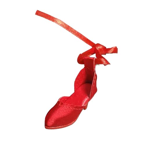Oshhni Hochhackige Sandalen Schuhe Mode Knöchelriemen Heels Abendschuhe fürfür 1:6 Frau Puppe, Rot von Oshhni