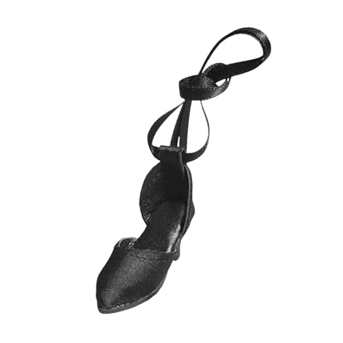 Oshhni Hochhackige Sandalen Schuhe Mode Knöchelriemen Heels Abendschuhe fürfür 1:6 Frau Puppe, Schwarz von Oshhni