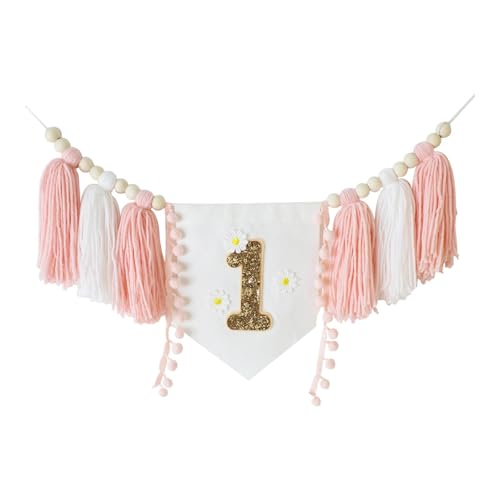 Oshhni Hochstuhl Banner für Den Ersten Geburtstag Mädchen Feier Dekorationen, Style A Oshhni Hochstuhl Banner für Den Ersten Geburtstag Mädchen Feier Dekorationen, Style A von Oshhni