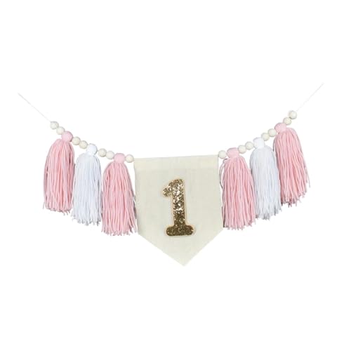 Oshhni Hochstuhl Banner für Den Ersten Geburtstag Mädchen Feier Dekorationen, Style B Oshhni Hochstuhl Banner für Den Ersten Geburtstag Mädchen Feier Dekorationen, Style B von Oshhni
