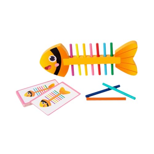 Oshhni Hölzerne Fischknochen Matching Toy, Farbsortierung, Lernen, kreative feinmotorische für 3+Jahre Kinder Junge Mädchen Vorschule Oshhni Hölzerne Fischknochen Matching Toy, Farbsortierung, Lernen, kreative feinmotorische für 3+Jahre Kinder Junge Mädchen Vorschule von Oshhni