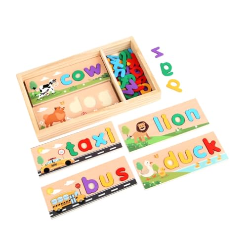 Oshhni Hölzerne Zaubersprüche Lernspielzeug Matchbrief Rechtschreibspiel Klassiker interaktiver Bildung für Kinder Kinder Jungen Mädchen Geschenk von Oshhni