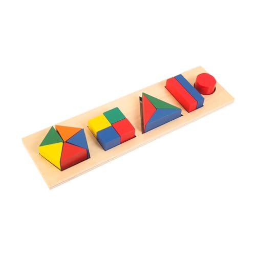Oshhni Hölzerne geometrische Formbrett, Holzblöcke Feinmotorik Manipulatives Puzzlespielzeug für Kinder im Alter von 3 4 5 6 Jahren, Kombinierte Geometrie Oshhni Hölzerne geometrische Formbrett, Holzblöcke Feinmotorik Manipulatives Puzzlespielzeug für Kinder im Alter von 3 4 5 6 Jahren, Kombinierte Geometrie von Oshhni