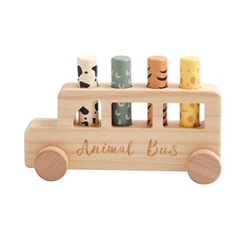 Oshhni Holz Popup Spielzeug Dekorative Tier Bus Figuren für Kinder Tag Geschenk Hause Oshhni Holz Popup Spielzeug Dekorative Tier Bus Figuren für Kinder Tag Geschenk Hause von Oshhni