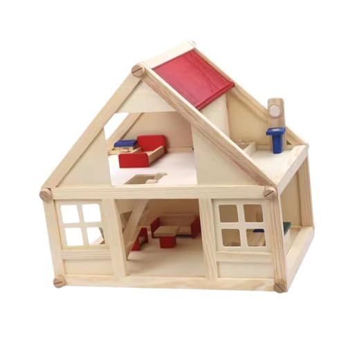 Oshhni Holz Pretend Play Haus Miniatur Szene 2 Etagen Möbel und Zubehör Frühen Bildung Spielhaus für Kinder Kinder Oshhni Holz Pretend Play Haus Miniatur Szene 2 Etagen Möbel und Zubehör Frühen Bildung Spielhaus für Kinder Kinder von Oshhni