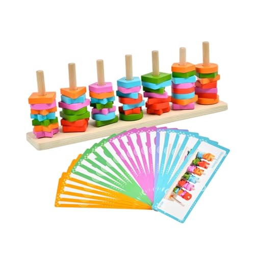 Oshhni Holz Sortierung Stapeln Spielzeug Farbe Anerkennung Stacker für 2 3 4 5 Jahre Alt Pädagogisches Oshhni Holz Sortierung Stapeln Spielzeug Farbe Anerkennung Stacker für 2 3 4 5 Jahre Alt Pädagogisches von Oshhni