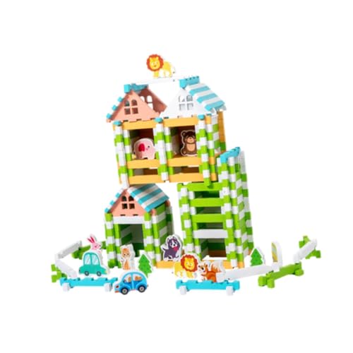Oshhni Holzbausteine-Set, stapelbar, Konstruktionsspielzeug, DIY, Hausbausteine für Kinder Oshhni Holzbausteine-Set, stapelbar, Konstruktionsspielzeug, DIY, Hausbausteine für Kinder von Oshhni