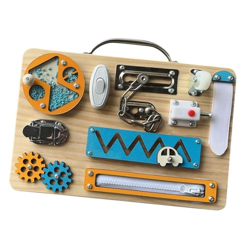 Oshhni Holzbeschäftigter Board, Aktivitätsbrett, Feinmotorik, Riegel, Vorschullernen, sensorisches Spielzeug für Kinder Geburtstag 3 4 5 6 Jahre, Style A Oshhni Holzbeschäftigter Board, Aktivitätsbrett, Feinmotorik, Riegel, Vorschullernen, sensorisches Spielzeug für Kinder Geburtstag 3 4 5 6 Jahre, Style A von Oshhni