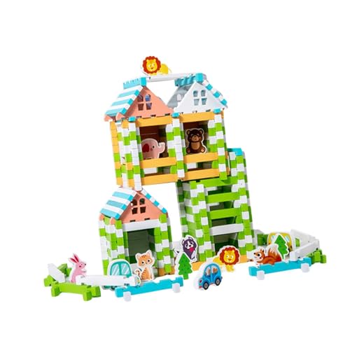 Oshhni Holzklötze, Holzhausbau, Vorschul-Lernspielzeug, Stapelklötze, für Kinder, Geburtstagsgeschenk Oshhni Holzklötze, Holzhausbau, Vorschul-Lernspielzeug, Stapelklötze, für Kinder, Geburtstagsgeschenk von Oshhni