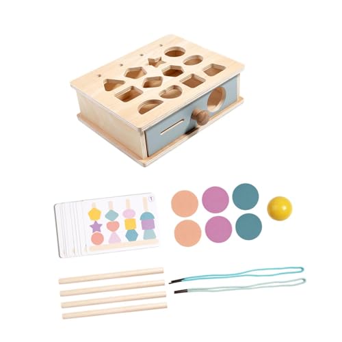 Oshhni Holzperlen Sequenzierspielzeug, Perlenspielzeugschnürung Perlen und Stapelblöcke, passende Formstapler für Jungen Mädchen Kinder Geschenk Oshhni Holzperlen Sequenzierspielzeug, Perlenspielzeugschnürung Perlen und Stapelblöcke, passende Formstapler für Jungen Mädchen Kinder Geschenk von Oshhni
