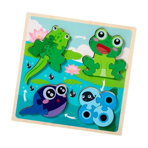 Oshhni Holzpuzzle Lernspielzeug Feinmotorik Vorschullernspielzeug, Frosch Oshhni Holzpuzzle Lernspielzeug Feinmotorik Vorschullernspielzeug, Frosch von Oshhni