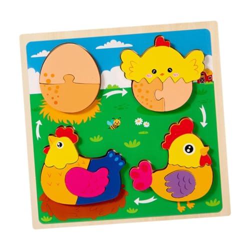 Oshhni Holzpuzzle Lernspielzeug Feinmotorik Vorschullernspielzeug, Küken Oshhni Holzpuzzle Lernspielzeug Feinmotorik Vorschullernspielzeug, Küken von Oshhni