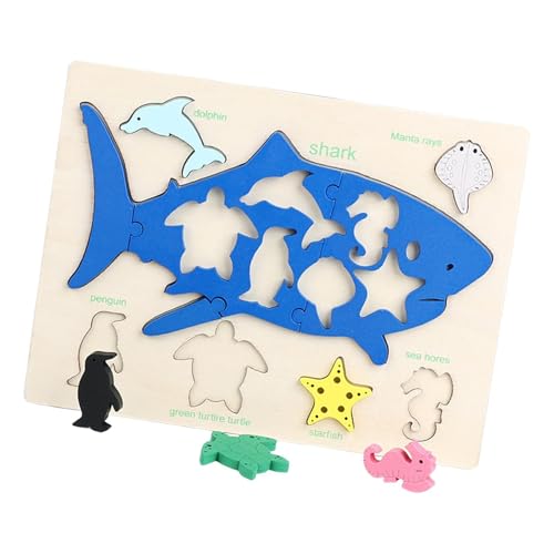 Oshhni Holzpuzzles, Lernspielzeug, Motorik, Tierthema, tolles Geschenk, Zuordnungsspiel, pädagogisches Spielzeug, Vorschulalter, ab 3 Jahren, Wal Oshhni Holzpuzzles, Lernspielzeug, Motorik, Tierthema, tolles Geschenk, Zuordnungsspiel, pädagogisches Spielzeug, Vorschulalter, ab 3 Jahren, Wal von Oshhni