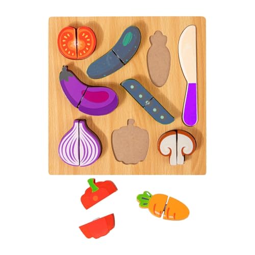 Oshhni Holzschneidepuzzle für Kinder im Vorschulalter, Küche, Rollenspielzeug, Holzpflock, Kleinkinderpuzzle als Geschenk, DIY-Modell, Handwerk, Gemüse Oshhni Holzschneidepuzzle für Kinder im Vorschulalter, Küche, Rollenspielzeug, Holzpflock, Kleinkinderpuzzle als Geschenk, DIY-Modell, Handwerk, Gemüse von Oshhni