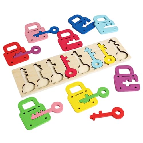 Oshhni Holzspielzeug mit Schlössern und Schlüsseln, pädagogisches Lernspielzeug, interaktives Spiel für Jungen und Mädchen Oshhni Holzspielzeug mit Schlössern und Schlüsseln, pädagogisches Lernspielzeug, interaktives Spiel für Jungen und Mädchen von Oshhni