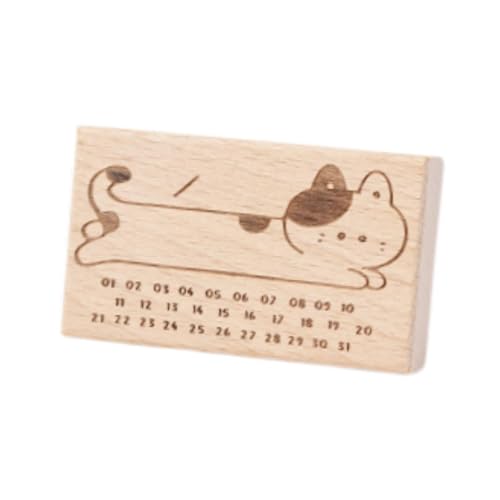 Oshhni Holzstempel, Scrapbooking-Zubehör, multifunktional, DIY-Handwerk, für Brieftagebuch, Style F von Oshhni