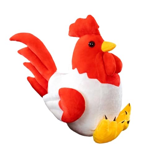 Oshhni Huhn-Plüschtier, realistische Hühnerpuppe, weich, einzigartig, ausgestopfte Puppen, Dekoration, Ornament für Jungen, Mädchen, Teenager, Kinder, Rot Und Weiß Oshhni Huhn-Plüschtier, realistische Hühnerpuppe, weich, einzigartig, ausgestopfte Puppen, Dekoration, Ornament für Jungen, Mädchen, Teenager, Kinder, Rot Und Weiß von Oshhni