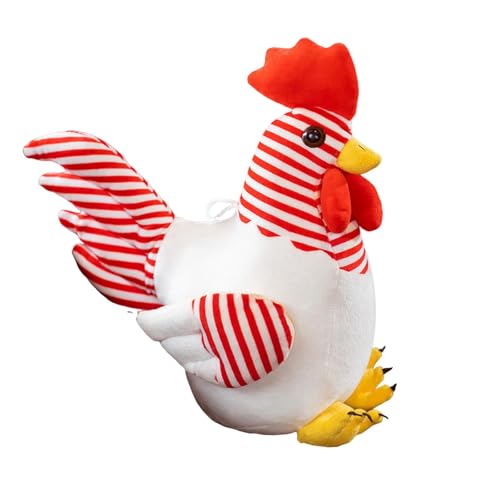 Oshhni Huhn-Plüschtier, realistische Hühnerpuppe, weich, einzigartig, ausgestopfte Puppen, Dekoration, Ornament für Jungen, Mädchen, Teenager, Kinder, Streifen Oshhni Huhn-Plüschtier, realistische Hühnerpuppe, weich, einzigartig, ausgestopfte Puppen, Dekoration, Ornament für Jungen, Mädchen, Teenager, Kinder, Streifen von Oshhni