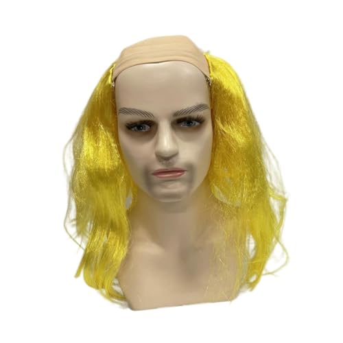 Oshhni KALD Cap -Perücke leicht zu versorgen hitzebeständige synthetische Glatze für Bühnenperformance -Themenparty Anime Rollenspiele Halloween, Gelb von Oshhni