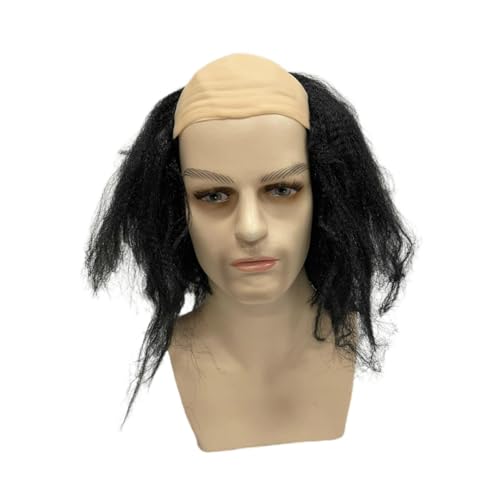 Oshhni KALD Cap -Perücke leicht zu versorgen hitzebeständige synthetische Glatze für Bühnenperformance -Themenparty Anime Rollenspiele Halloween, Schwarz von Oshhni