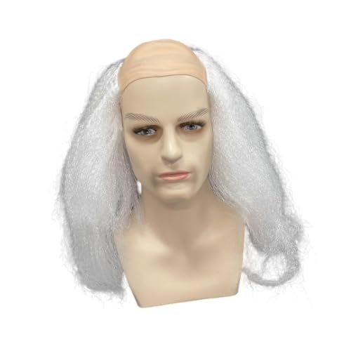 Oshhni KALD Cap -Perücke leicht zu versorgen hitzebeständige synthetische Glatze für Bühnenperformance -Themenparty Anime Rollenspiele Halloween, Weiß von Oshhni