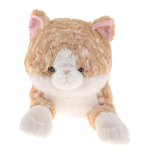 Oshhni Katze Plüsch Spielzeug Plüsch Puppe Stofftier Geburtstag Geschenk Ornament für Stuhl, Gelb Gestreift Oshhni Katze Plüsch Spielzeug Plüsch Puppe Stofftier Geburtstag Geschenk Ornament für Stuhl, Gelb Gestreift von Oshhni