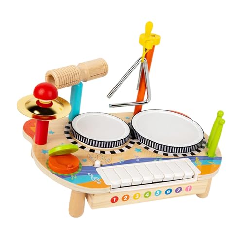 Oshhni Kids Drum Set Musical Instrument Toy für Kleinkinder Boy Girl Oshhni Kids Drum Set Musical Instrument Toy für Kleinkinder Boy Girl von Oshhni