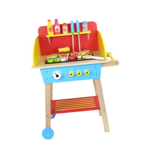 Oshhni Kinder-BBQ-Grill-Spielzeug-Set, Holz-Spiel-Grillspielzeug-Grill, Kleinkind-Kochen, Rollenspiel mit Spielessen für Jungen und Mädchen Oshhni Kinder-BBQ-Grill-Spielzeug-Set, Holz-Spiel-Grillspielzeug-Grill, Kleinkind-Kochen, Rollenspiel mit Spielessen für Jungen und Mädchen von Oshhni