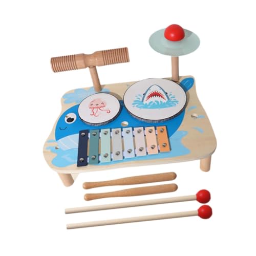 Oshhni Kinder Drum Set Vorschule Lernen Holzmusikinstrument Bildung , Wal Oshhni Kinder Drum Set Vorschule Lernen Holzmusikinstrument Bildung , Wal von Oshhni