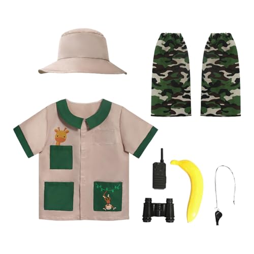 Oshhni Kinder-Kostüm-Set mit Pfeife, Teleskop, Dschungelweste, als Geburtstagsgeschenk, L Oshhni Kinder-Kostüm-Set mit Pfeife, Teleskop, Dschungelweste, als Geburtstagsgeschenk, L von Oshhni