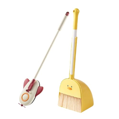 Oshhni Kinder-Reinigungsset, Kinder-Reinigungswerkzeuge für den Haushalt, Kleinkinder, Besenset für den Kindergarten, roter Mopp von Oshhni
