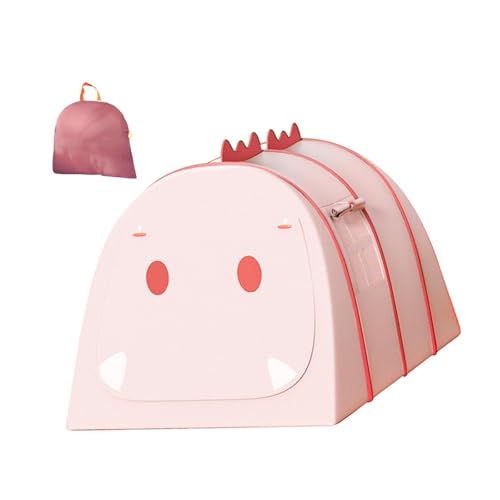 Oshhni Kinder Spielen Zelt Indoor Outdoor Playhouse Geschenkparty atmungsaktiv mit Fenster mit Tragetasche für Kindertagesstätten Kinder, Pink 132x92x72cm von Oshhni
