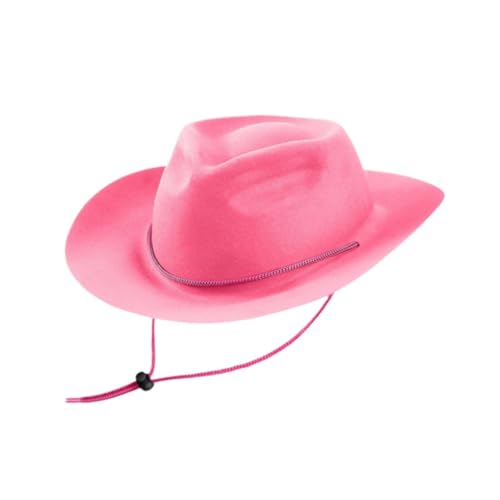 Oshhni Kinder Western Cowboy Hut Kostüm Prop Cowgirl Hut für Bühnenperformanceparty, Rosa von Oshhni