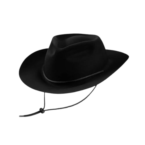 Oshhni Kinder Western Cowboy Hut Kostüm Prop Cowgirl Hut für Bühnenperformanceparty, Schwarz von Oshhni