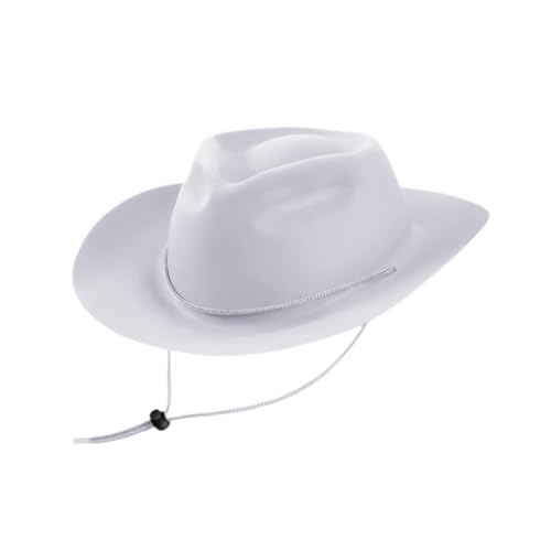Oshhni Kinder Western Cowboy Hut Kostüm Prop Cowgirl Hut für Bühnenperformanceparty, Weiß von Oshhni