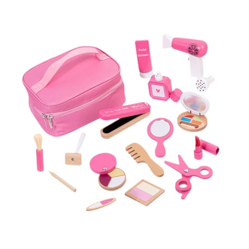 Oshhni Kinder tun Spiel Spielen, Spielen Make -up Beauty Set Rolle Rollenspiele Pinsel Holz Make -up Spielzeugset Princess Make -up Kit für Kinder Mädchen von Oshhni
