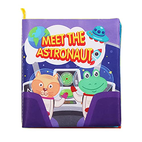 Oshhni Kinderbuch, Aktivitäts-Crinkle-Buch für Kleinkinder, pädagogisches Lernspielzeug, Geschenk für Neugeborene, Raumfahrer von Oshhni