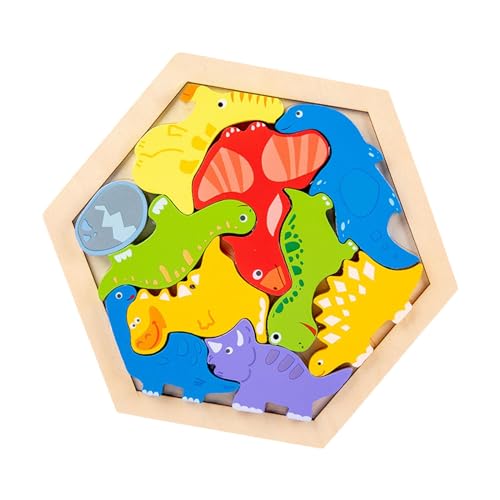 Oshhni Kleinkind-Puzzles, Holzpuzzles, Kleinkind-Spielzeug, Kleinkind-Puzzles, Holzblock für im Vorschulalter, Muster F von Oshhni