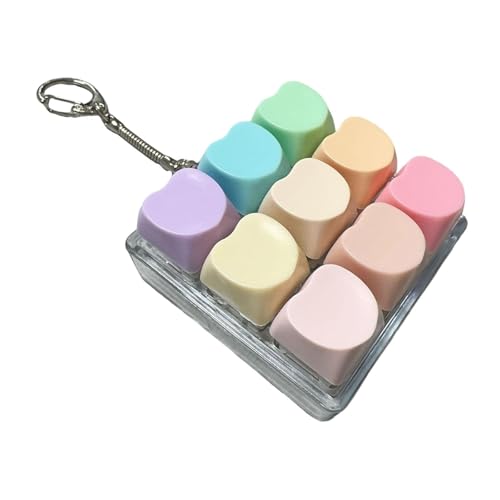 Oshhni -Klicker-Spielzeug, Zappelspielzeug, Würfel, kompakt, lustiger Zeitvertreib, Geschenke für Erwachsene, tragbarer mechanischer, Regenbogenherz Oshhni -Klicker-Spielzeug, Zappelspielzeug, Würfel, kompakt, lustiger Zeitvertreib, Geschenke für Erwachsene, tragbarer mechanischer, Regenbogenherz von Oshhni