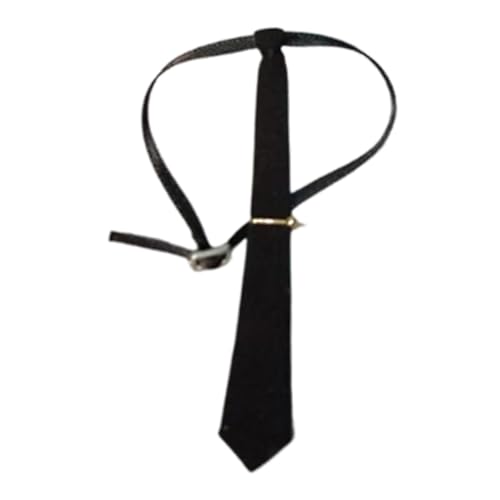 Oshhni Krawatte im Maßstab 1/6, Uniform, Hemd, Accessoire, Ankleiden, Business, stilvolles Kleidungsaccessoire, Cosplay für 12'' weibliche Puppen, Schwarz von Oshhni