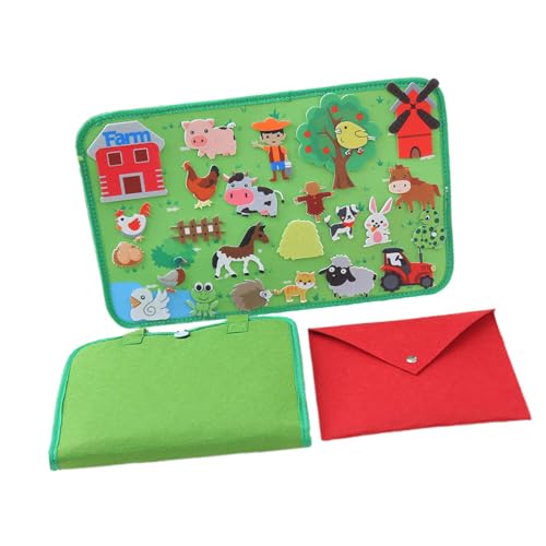 Oshhni Kreatives Lernspielzeug für Kinder Montessori Set mit Filz, Bauernhof von Oshhni