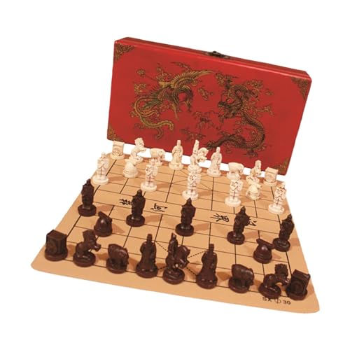 Oshhni Krieger-Schachspiel mit Holz-Aufbewahrungsbox, Familie, Klassische Unterhaltung, 3D-Harz-Schachfiguren, Brettspiel-Geschenke von Oshhni