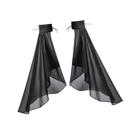 Oshhni Lange Tüllärmel Satin Abnehmbar für Halloween Cosplay -Kleid, Schwarz Oshhni Lange Tüllärmel Satin Abnehmbar für Halloween Cosplay -Kleid, Schwarz von Oshhni
