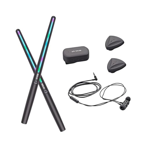 Oshhni Lufttrommel mit Drumsticks Electric Air Drumstick Set Taschengröße Accessoires für Studio, mit Pedalen von Oshhni