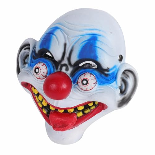 Oshhni Lustige Clown-Maske, Maskerade-Maske, Neuheit, PU-Schaum, gruselige Gesichtsbedeckung, Kostüm-Requisite für Bühnenshow, Verkleidung, Spukhaus-Cosplay von Oshhni